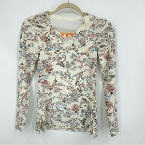 Lucas Hugh Inca Long Sleeve Running Top in Hummingbird Print sz S